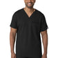 Men's Three-Pocket Utility V-Neck Top - 6622 - Black