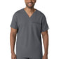 Men's Three-Pocket Utility V-Neck Top - 6622 - Pewter