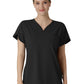 Women's Three-Pocket Y-Neck Dolman Top - 6634 - Black