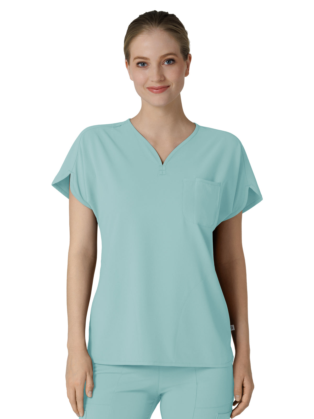 Women's Three-Pocket Y-Neck Dolman Top - 6634 - Coastal Blue