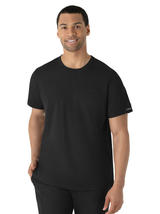 Men's One-Pocket Classic Tee Scrub Top - 6651 - Black