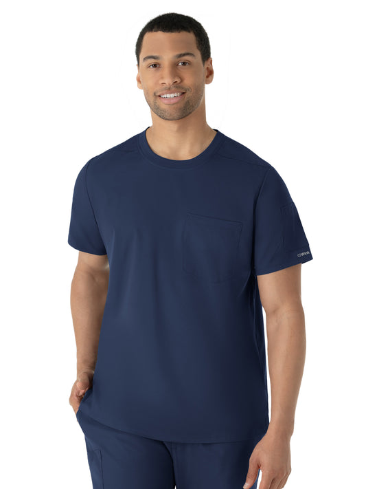 Men's One-Pocket Classic Tee Scrub Top - 6651 - Navy