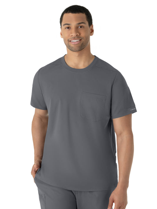 Men's One-Pocket Classic Tee Scrub Top - 6651 - Pewter