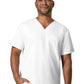 Unisex One-Pocket V-Neck Scrub Top - 6680 - White