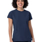 Women's Two-Pocket Cap Sleeve Crew Neck Scrub Top - 6780 - Navy