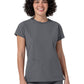 Women's Two-Pocket Cap Sleeve Crew Neck Scrub Top - 6780 - Pewter