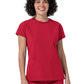Women's Two-Pocket Cap Sleeve Crew Neck Scrub Top - 6780 - Red