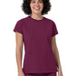 Women's Two-Pocket Cap Sleeve Crew Neck Scrub Top - 6780 - Wine