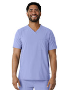 Men's V-Neck Five-Pocket Top - 6834 - Ceil Blue