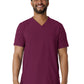 Men's V-Neck Five-Pocket Top - 6834 - Wine