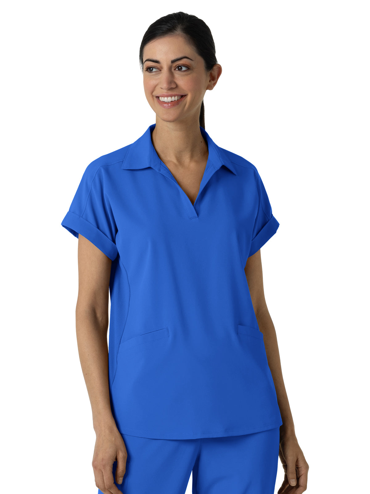 Women’s Two-Pocket Flex-n-Reach Collared Top - 6934 - Royal