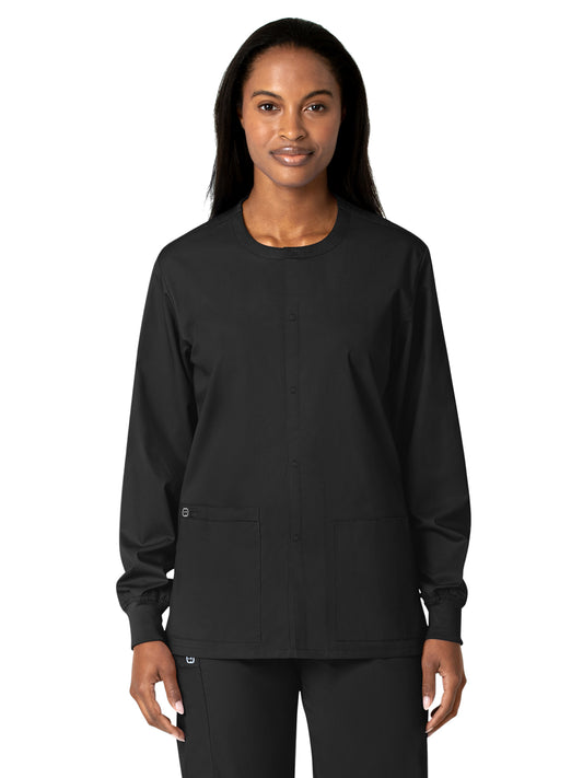 Unisex Five-Pocket Snap Front Jacket - 800 - Black