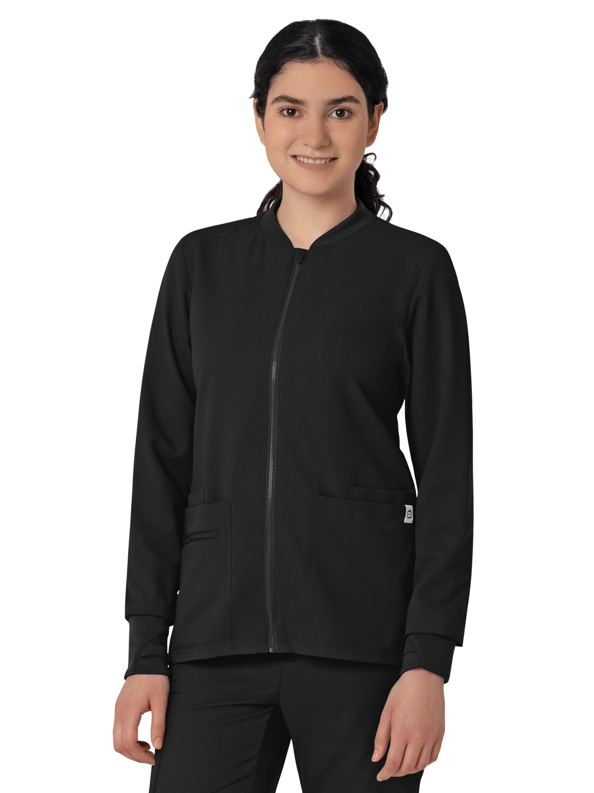 Women's Five-Pocket Zip-Front Jacket - 8122 - Black