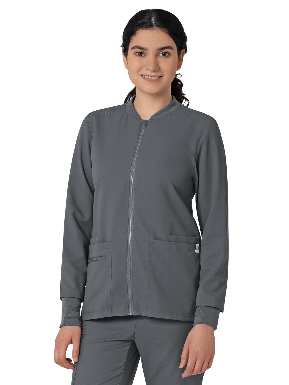 Women's Five-Pocket Zip-Front Jacket - 8122 - Pewter