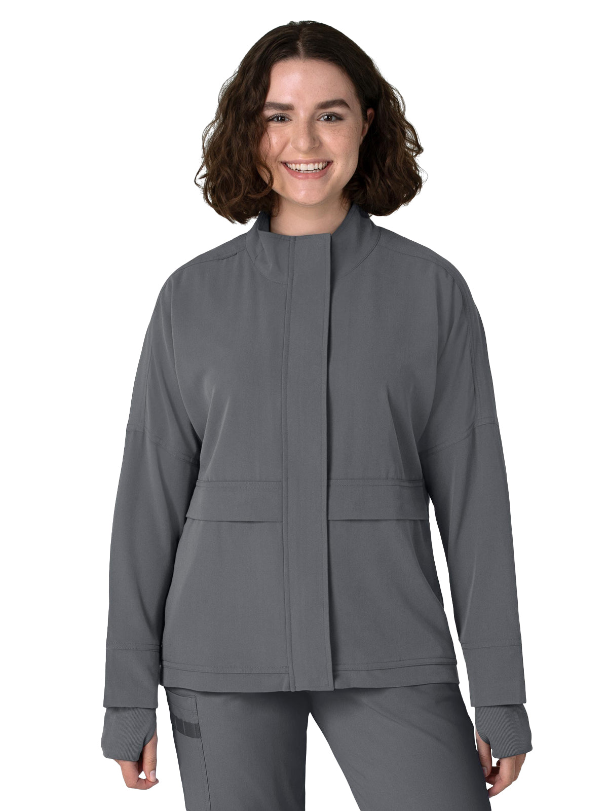 Women's Six-Pocket Packable Jacket - 8132 - Pewter