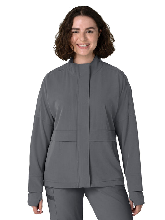 Women's Six-Pocket Packable Jacket - 8132 - Pewter