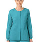 Women's Two-Pocket Crew Neck Jacket - 8155 - Teal Blue