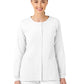 Women's Two-Pocket Crew Neck Jacket - 8155 - White