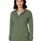 Knit Women’s Four-Pocket Zip Hoodie - 8159 - Olive