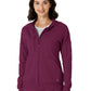 Knit Women’s Four-Pocket Zip Hoodie - 8159 - Wine