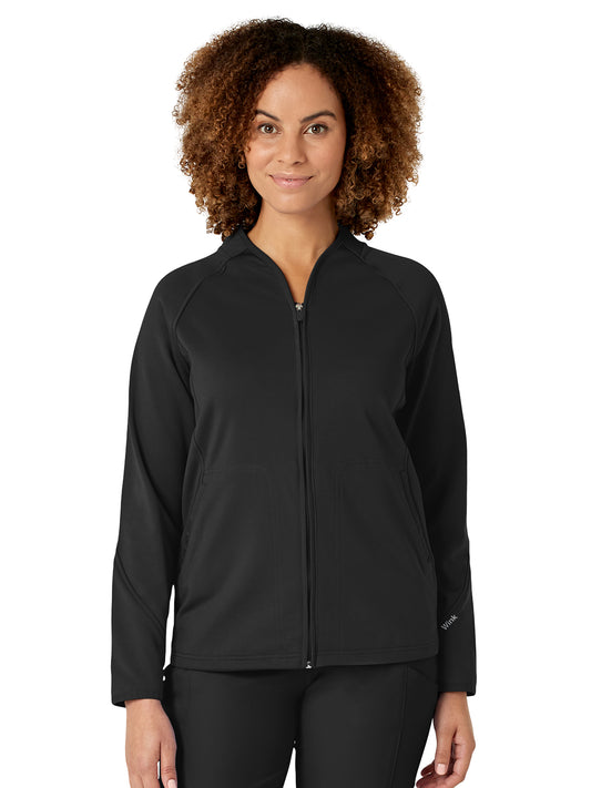 Women's Fleece Full Zip Jacket - 8209 - Black