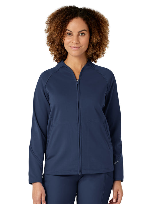 Women's Fleece Full Zip Jacket - 8209 - Navy