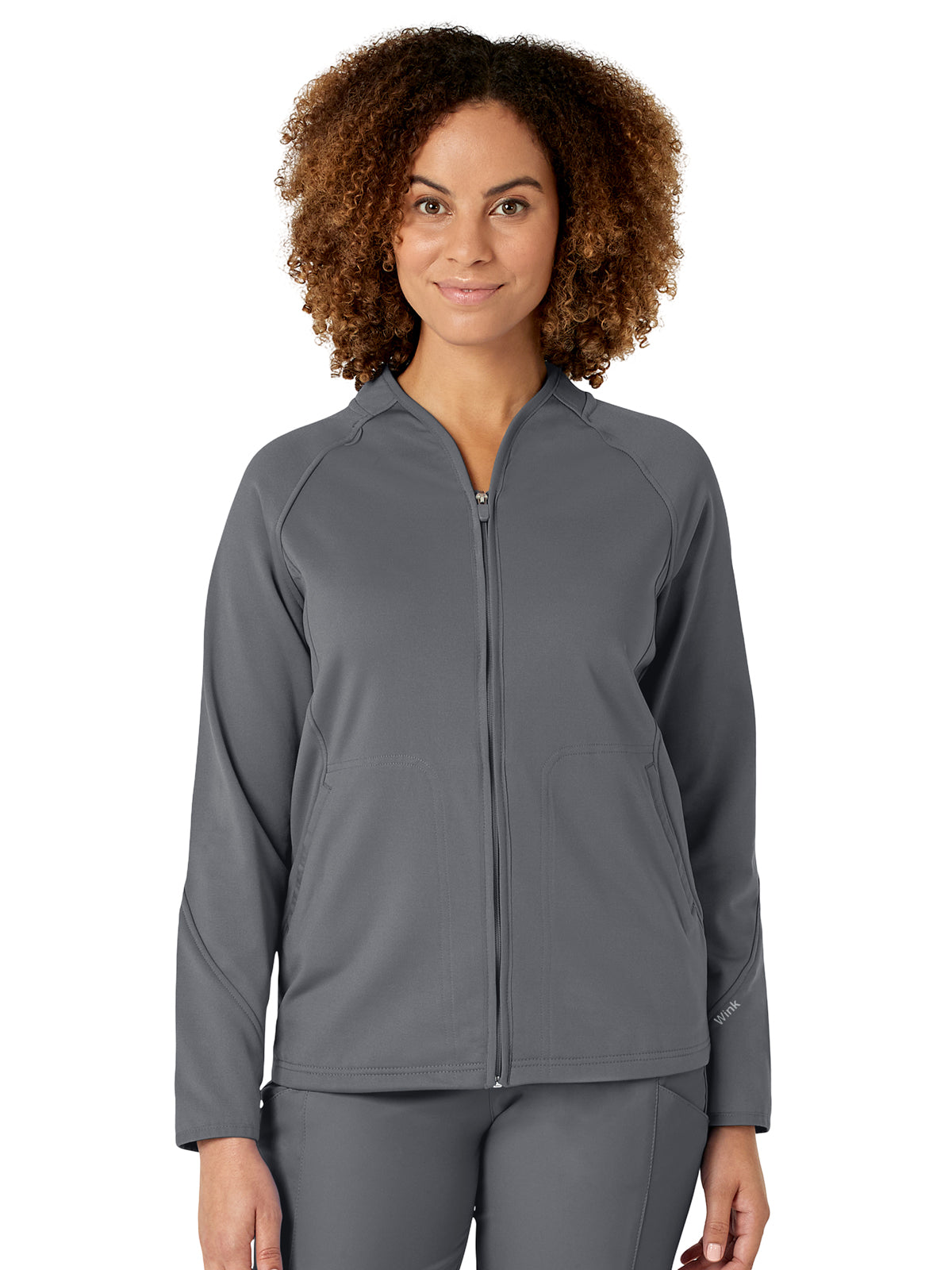 Women's Fleece Full Zip Jacket - 8209 - Pewter