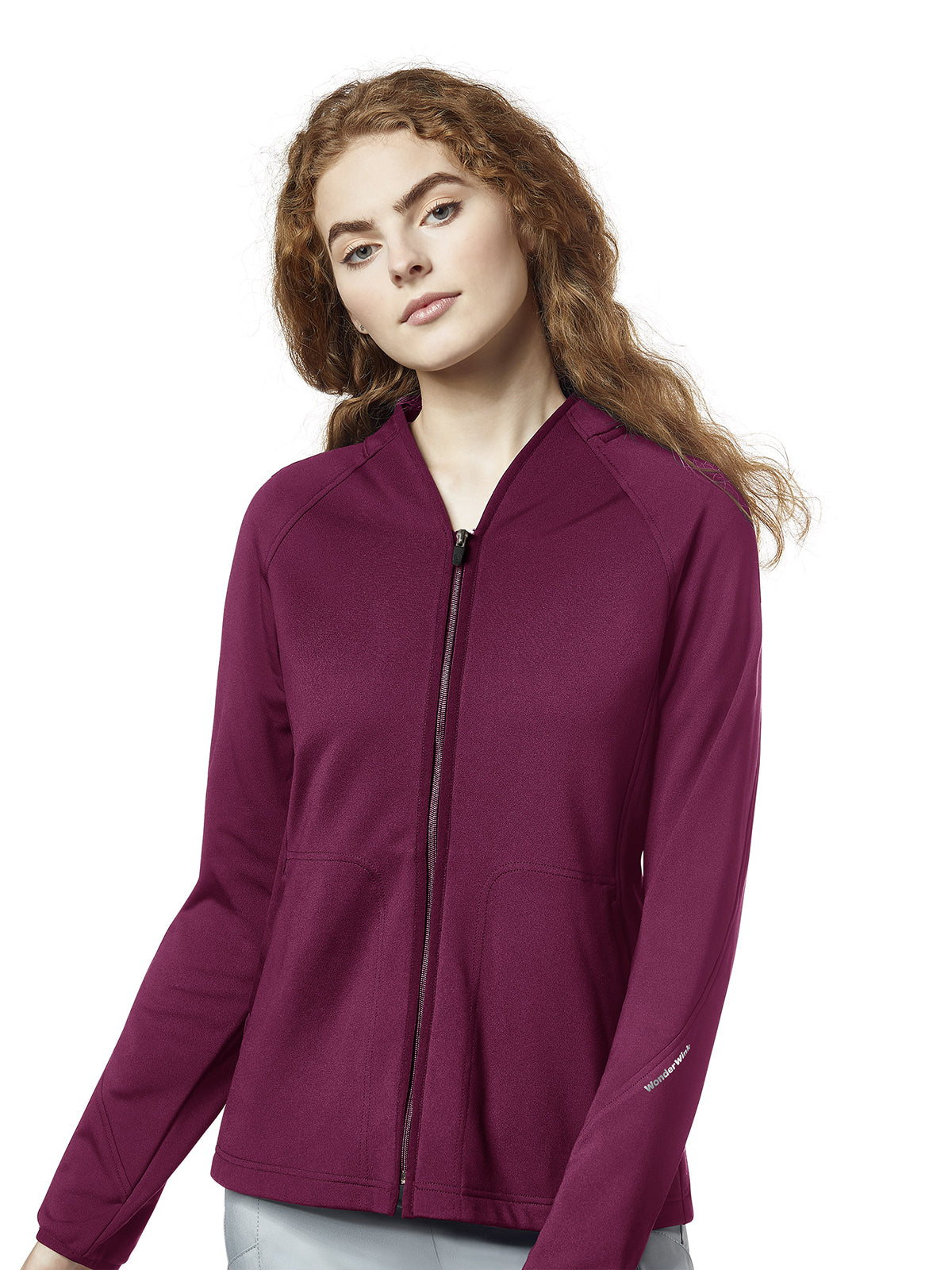 Women's Fleece Full Zip Jacket - 8209 - Wine