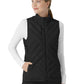 Women's Six-Pocket Quilted Vest - 8277 - Black