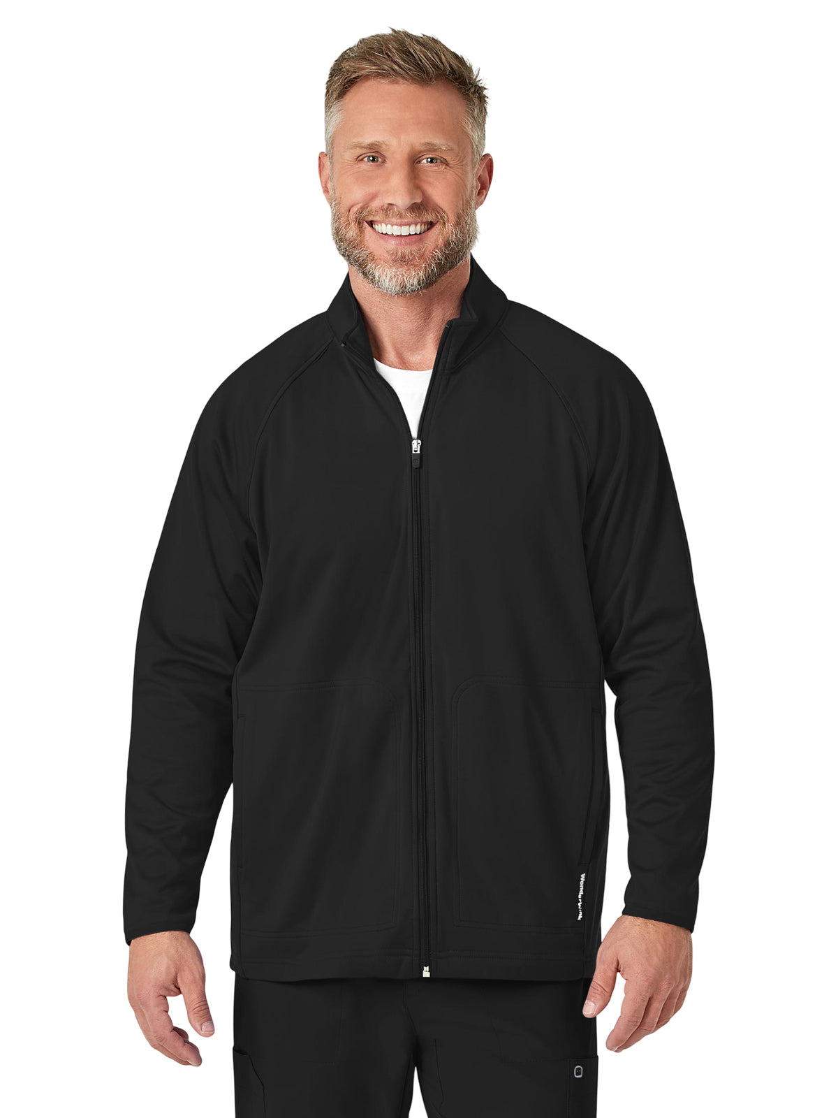 Men's Fleece Full Zip Jacket - 8309 - Black