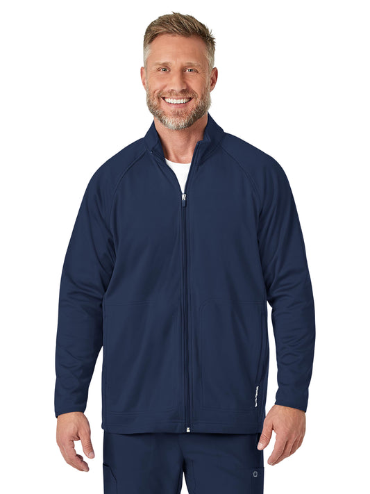 Men's Fleece Full Zip Jacket - 8309 - Navy