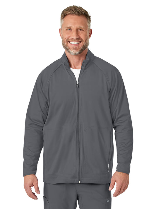 Men's Fleece Full Zip Jacket - 8309 - Pewter