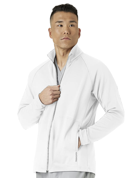 Men's Fleece Full Zip Jacket - 8309 - White