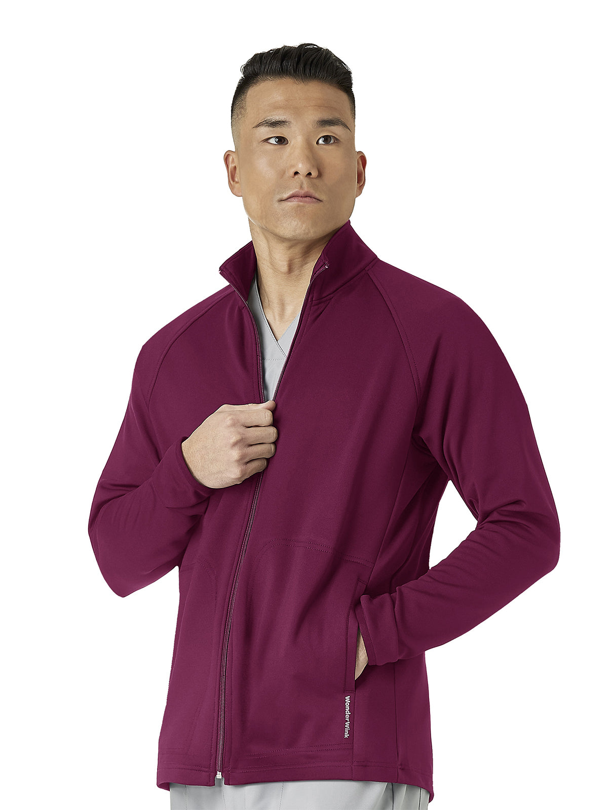 Men's Fleece Full Zip Jacket - 8309 - Wine