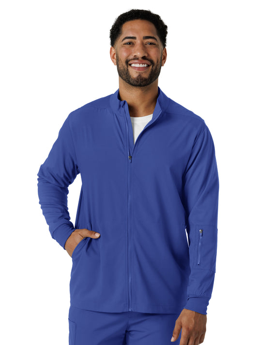 Men's Four-Pocket Warm-Up Jacket - 8351 - Galaxy Blue