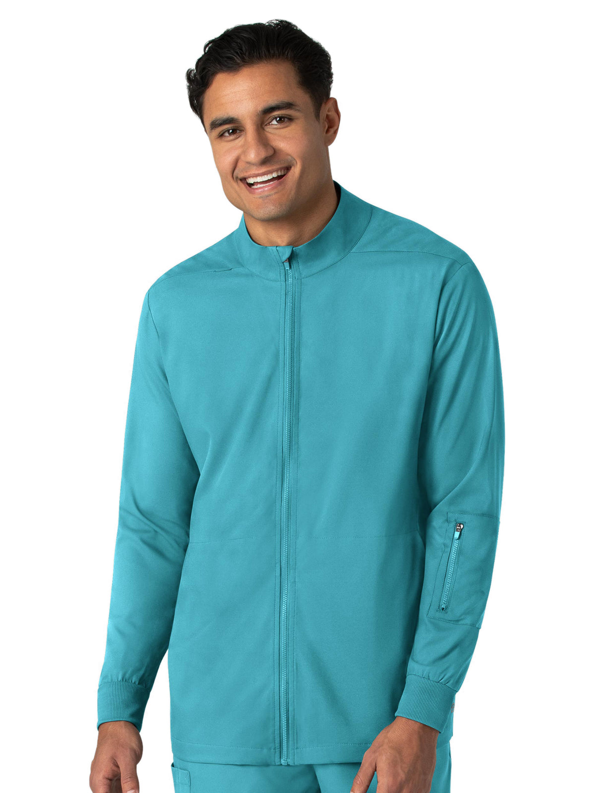Men's Four-Pocket Warm-Up Jacket - 8351 - Teal