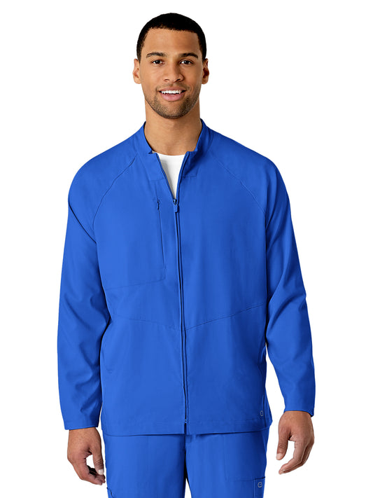 Men's Three-Pocket Zip-Front Warm-Up Jacket - 8355 - Royal