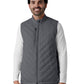 Men's Six-Pocket Quilted Vest - 8377 - Pewter