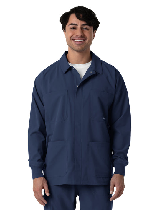 Men’s Four-Pocket Scrub Shirt Jacket - 8380 - Navy