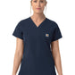 Women's Four-Pocket V-Neck Scrub Top - C12239 - Navy