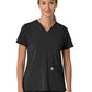 Women's Three-Pocket Flex Panel V-Neck Top - C13210 - Black
