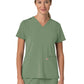 Women's Three-Pocket Flex Panel V-Neck Top - C13210 - Green Slate