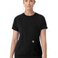 Women's Two-Pocket Crew Neck Scrub Top - C13290 - Black