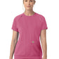 Women's Two-Pocket Crew Neck Scrub Top - C13290 - Electric Fuschia