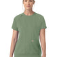 Women's Two-Pocket Crew Neck Scrub Top - C13290 - Green Slate