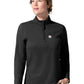 Women's Three-Pocket Long Sleeve Quarter Zip Scrub Top - C13390 - Black