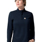 Women's Three-Pocket Long Sleeve Quarter Zip Scrub Top - C13390 - Navy