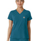 Women's One-Pocket Tuck-In Top - C13410 - Caribbean Blue