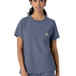 Women's One-Pocket Crew Neck Scrub Top - C13510 - Approaching Storm