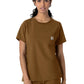 Women's One-Pocket Crew Neck Scrub Top - C13510 - Carhartt Brown